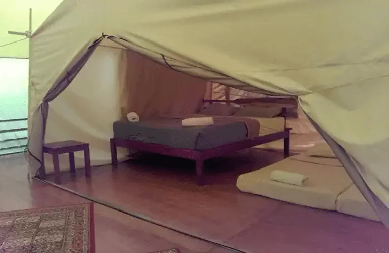 family tent glamping lakeside rancabali