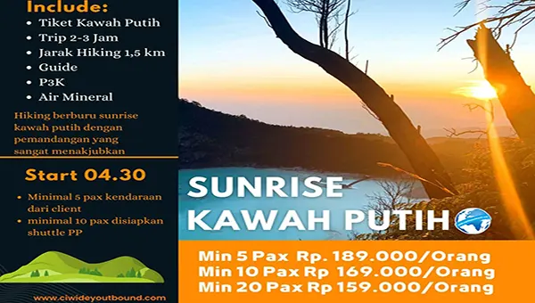 paket outbound ciwidey Sunrise kawah putih