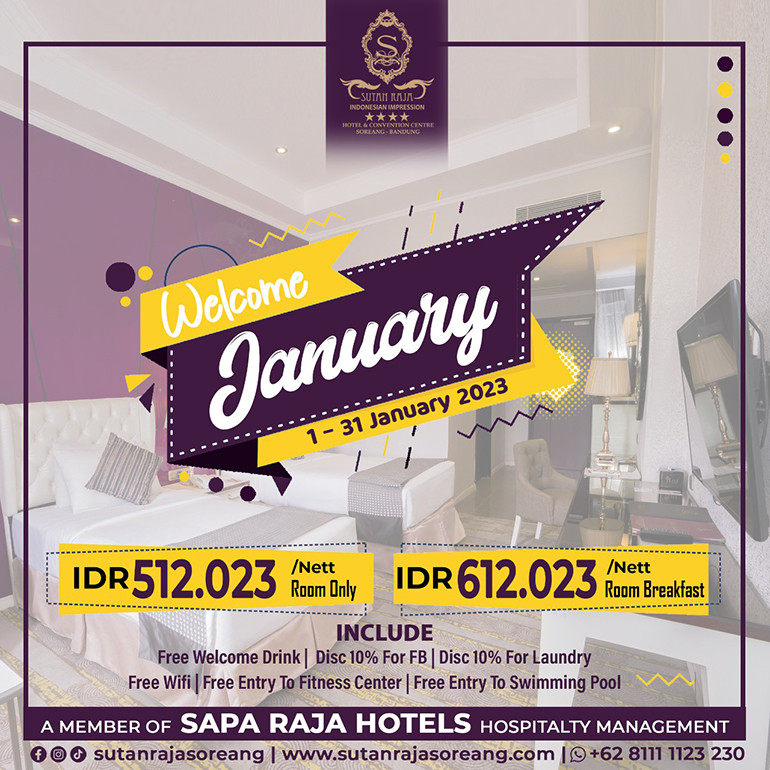 promo kamar hotel sutan raja soreang januari 2023